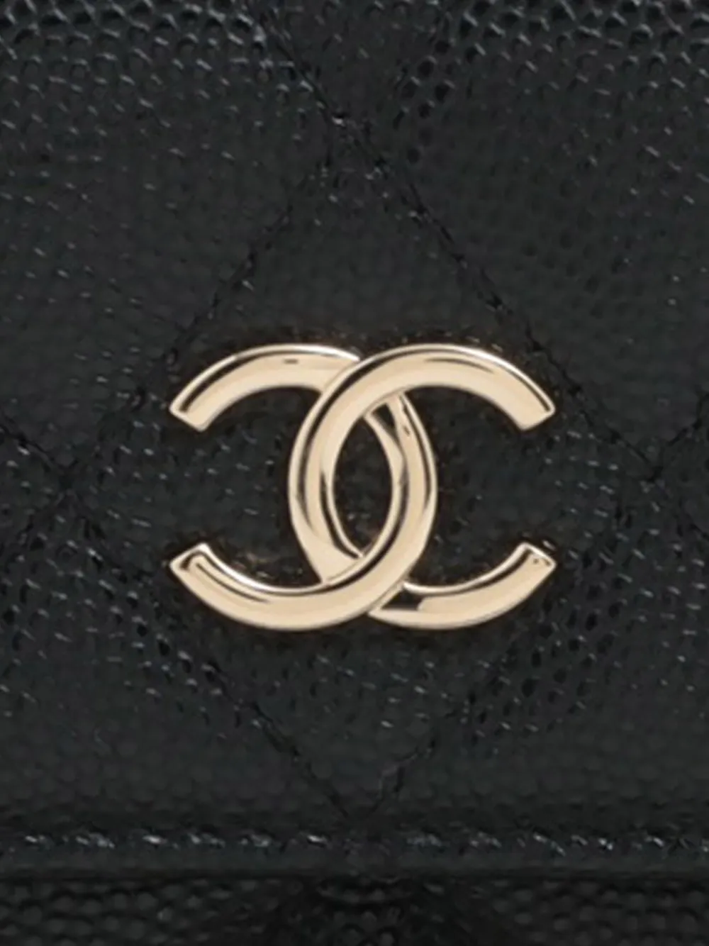 CHANEL Pre-Owned 2021 Quilted Caviar CC Pearl on Top Coin Pouch with Chain crossbody bag | Pre-Owned | Image 2