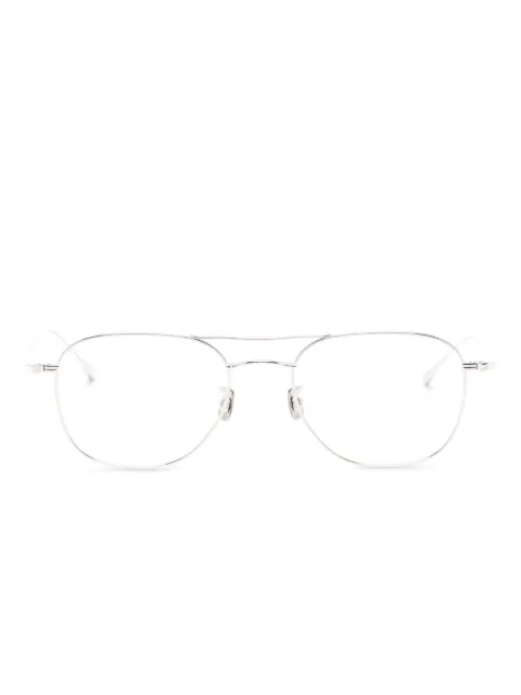 Eyevan7285 double-bridge clear-lens glasses