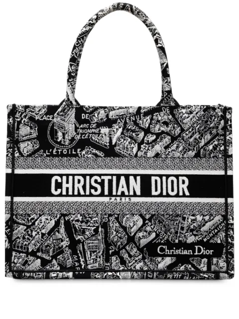 Christian Dior Pre-Owned tote Plan de Paris mediana de lona bordada 2023