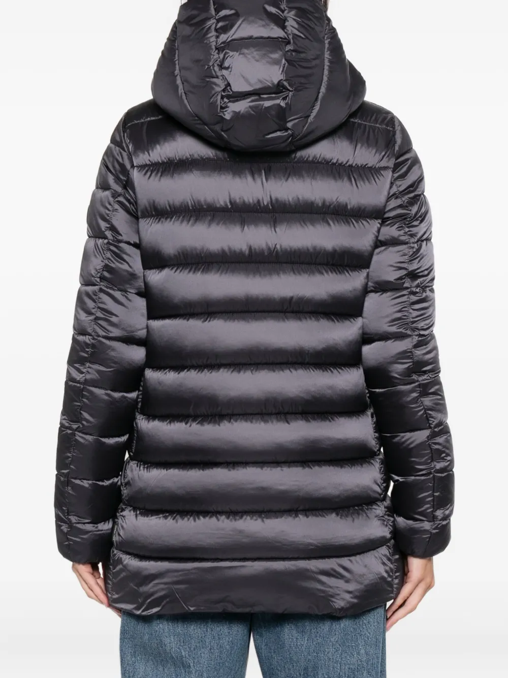Save The Duck Hooded Padded Jacket In Gray