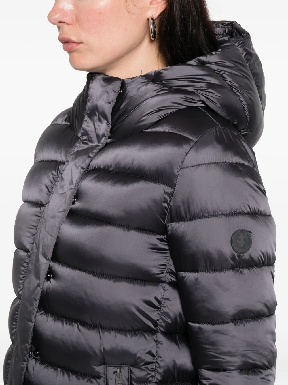 Save The Duck Hooded Padded Jacket In Gray