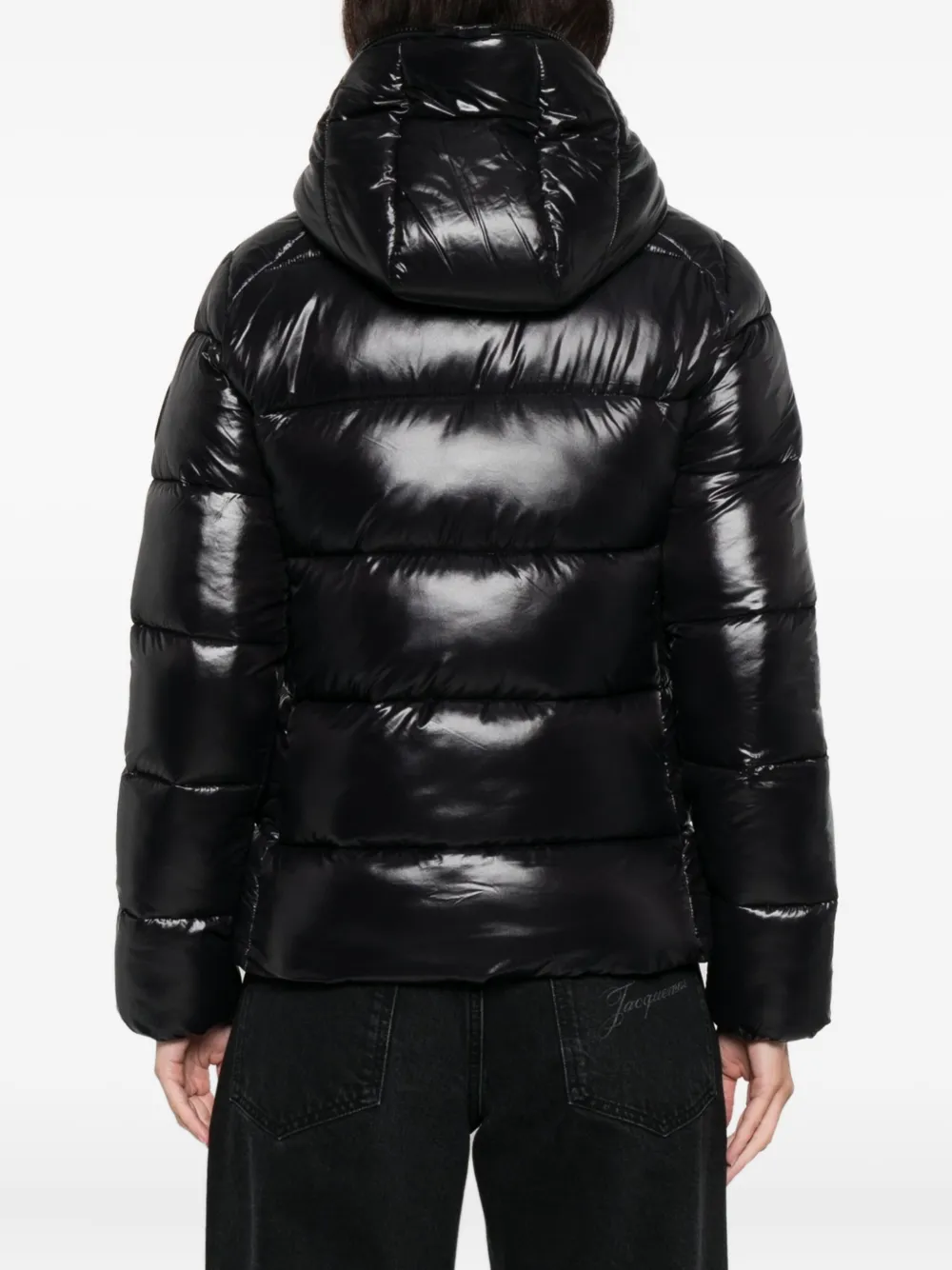 Save The Duck Hooded Padded Jacket In Black