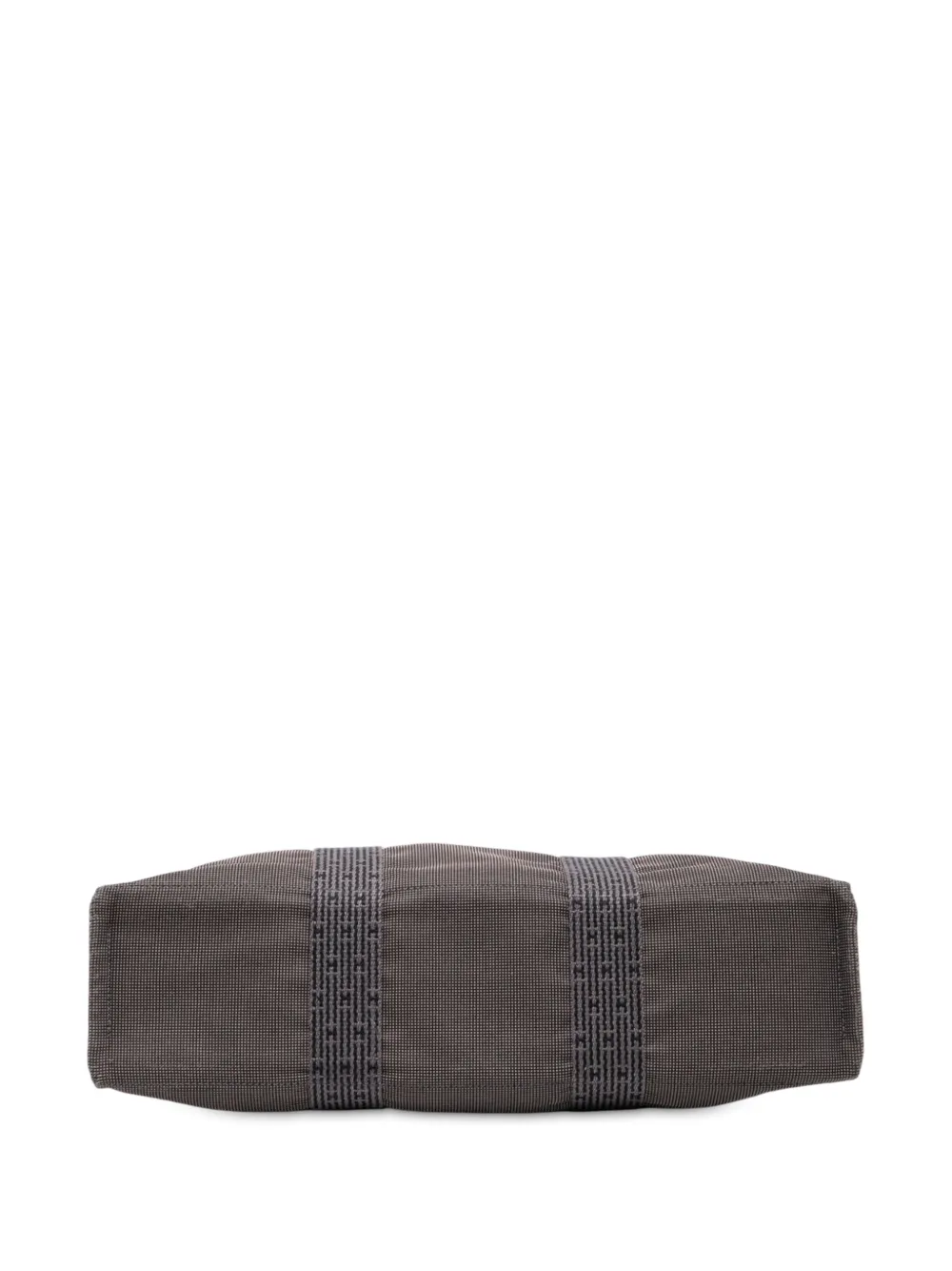 Pre-owned Hermes 1990-2010 Canvas Herline Mm Tote Bag In Gray