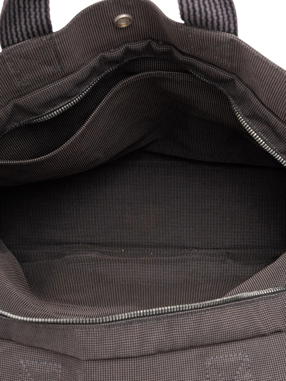 Pre-owned Hermes 1990-2010 Canvas Herline Mm Tote Bag In Gray