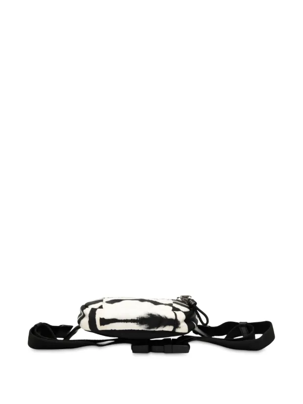 Burberry Pre-Owned 2010-2025 Zebra Print Nylon Logo Cannon Belt