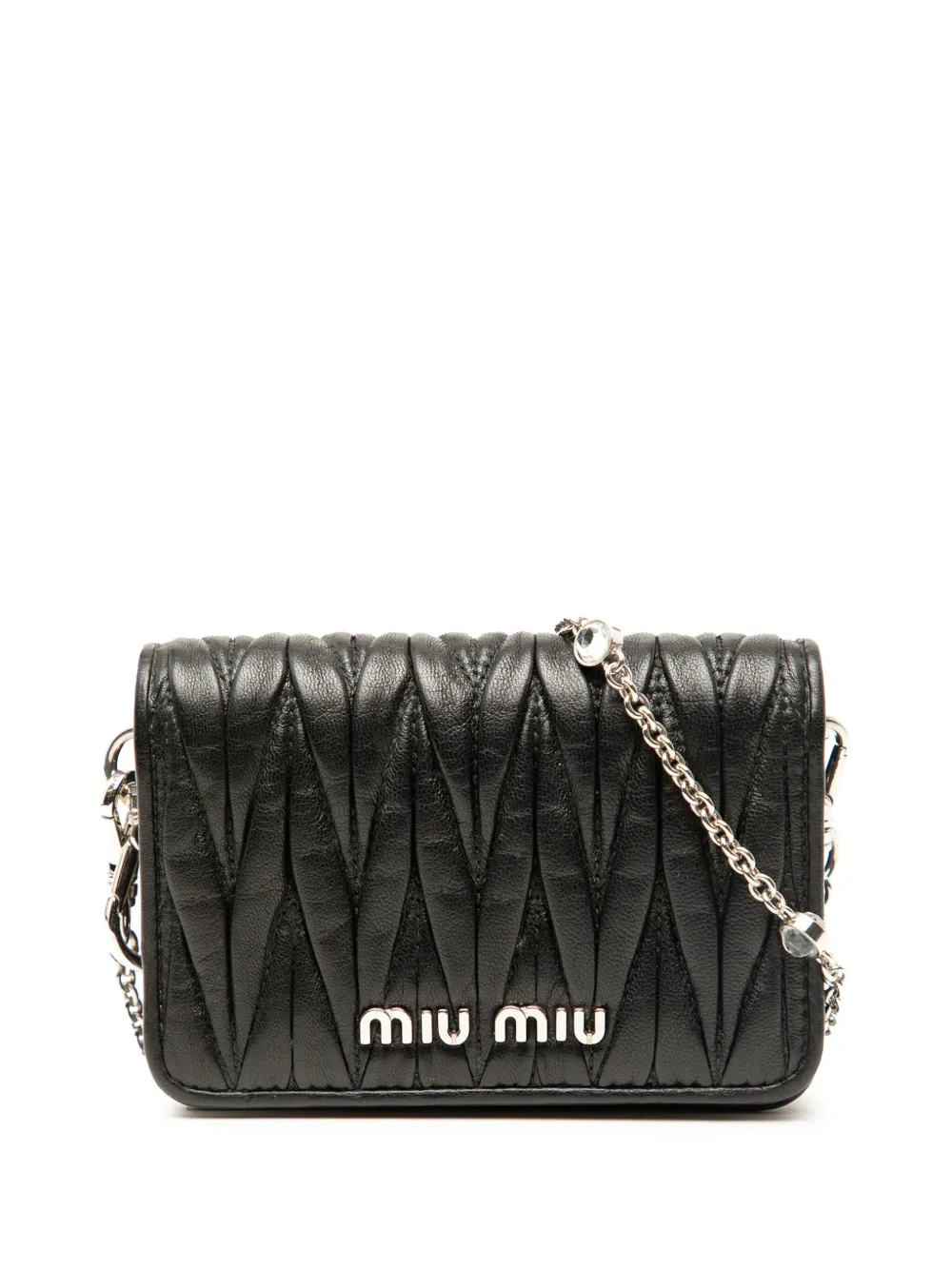 Miu Miu Pre-Owned 2000-2025 Mini Matelasse Nappa Miu Delice crossbody bag | Black | Image 1