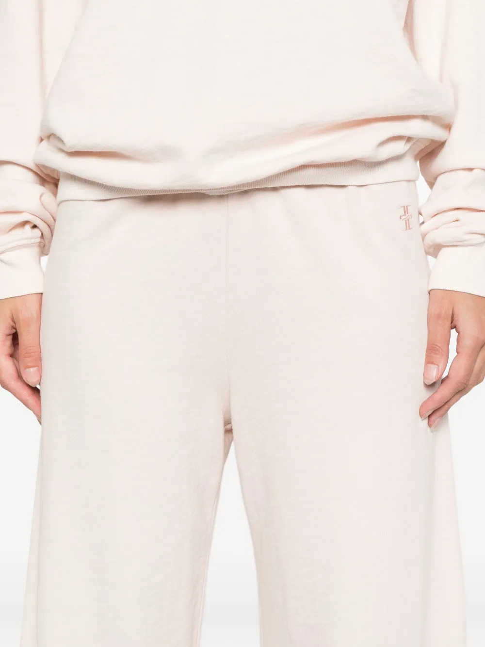 Éterne Drawstring Wide Leg Trousers In Pink