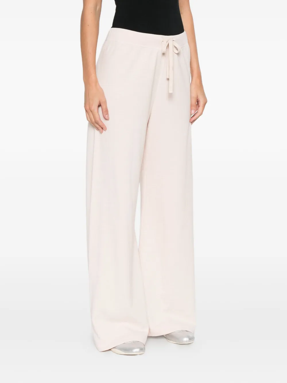 Éterne Drawstring Wide Leg Trousers In Pink