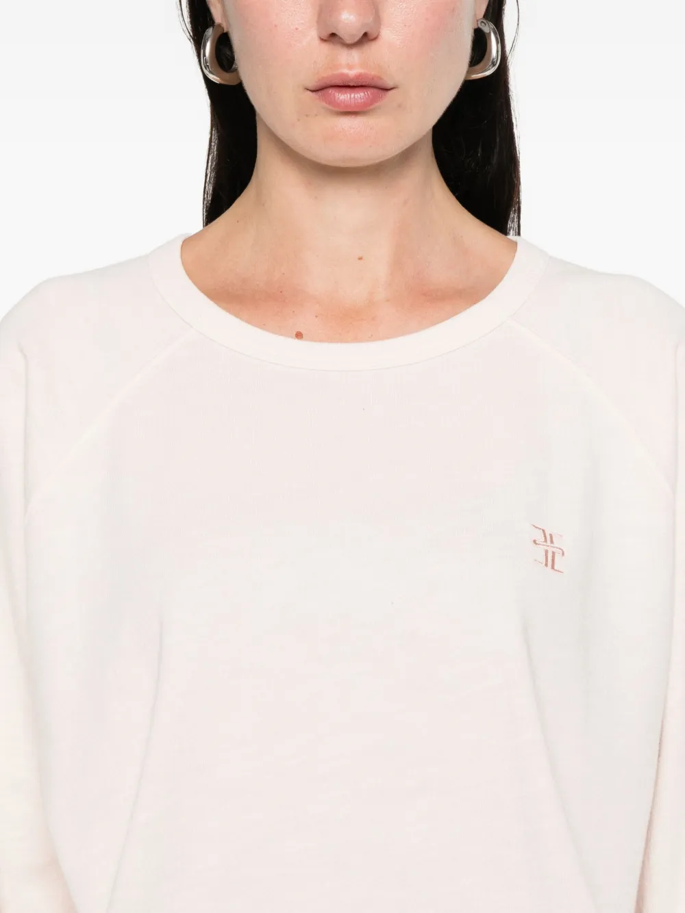 Éterne Raglan Long Sleeve Sweatshirt In Pink