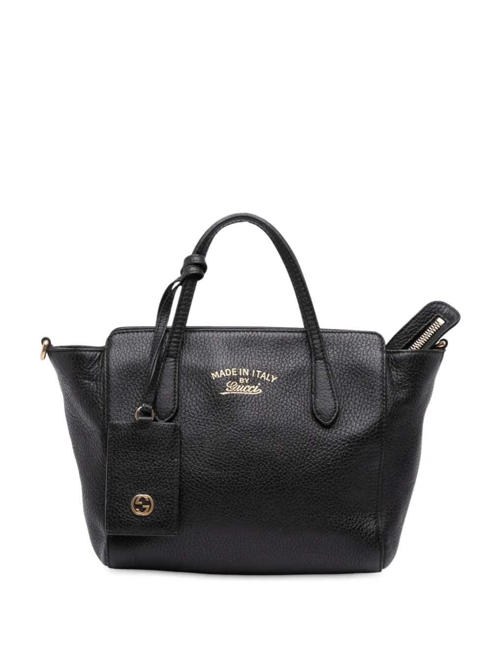 Gucci Pre-Owned 2016-2025 ミニ レザー スウィング サッチェルバッグ - ブラック