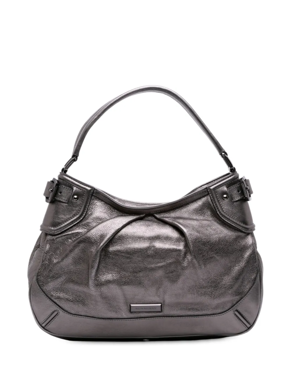 Burberry Pre-Owned 2000-2017 Metallic Leather Fairby hobo bag - Grigio