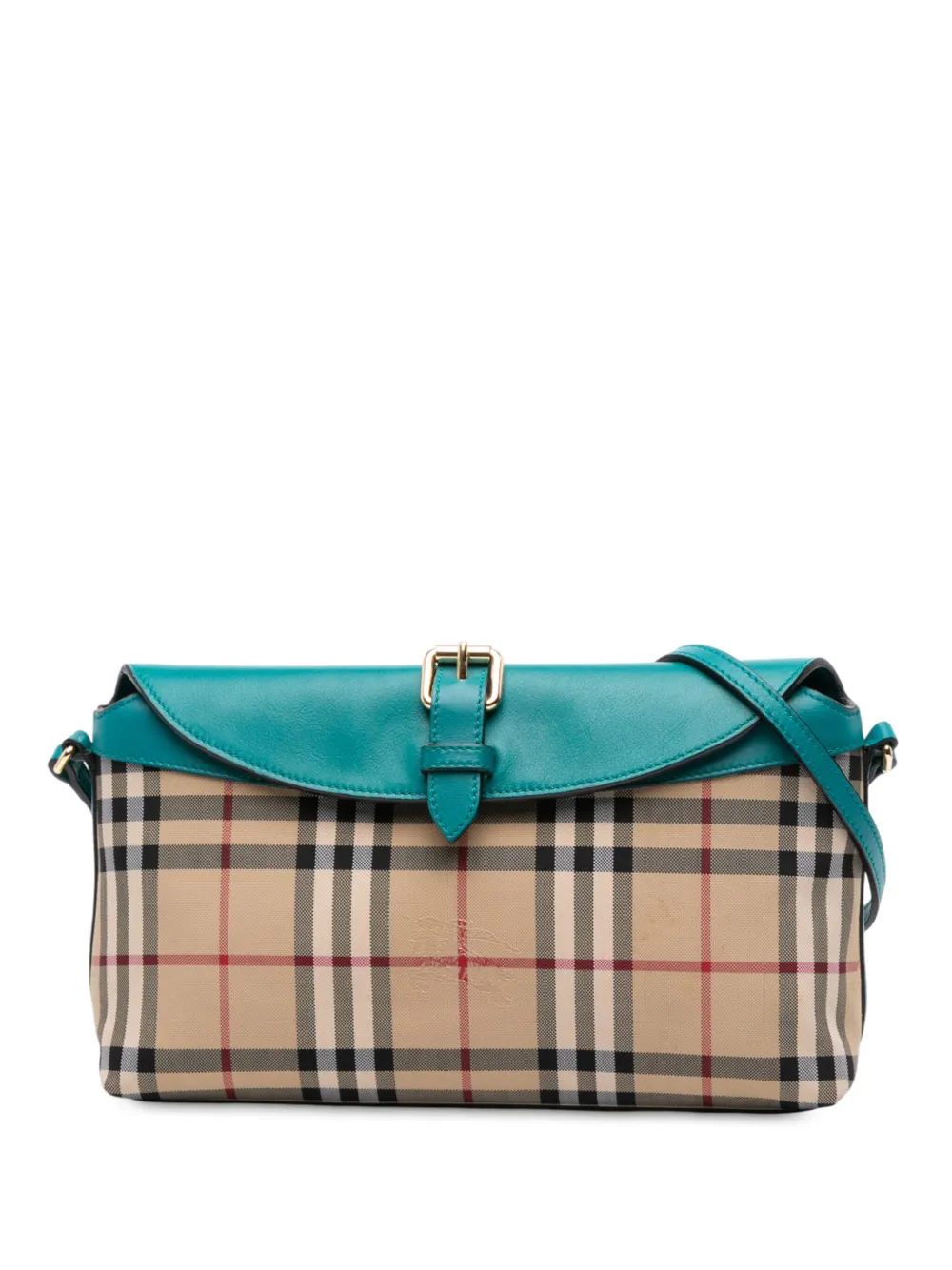 Burberry Pre-Owned 2000-2017 Haymarket Check Coated Canvas Leah crossbody bag - Marrone