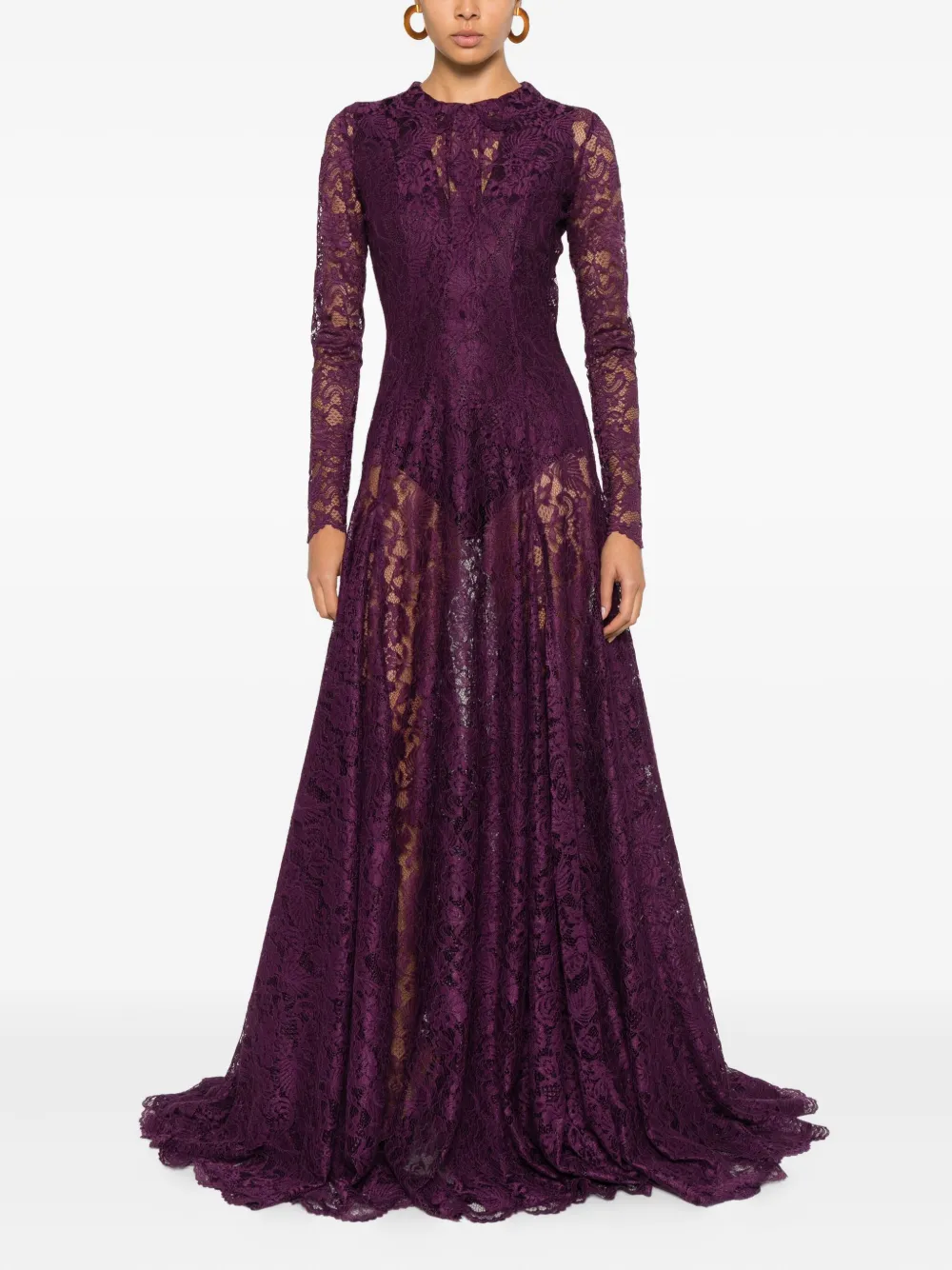 MIAU by Clara Rotescu Akari maxi-jurk - Paars