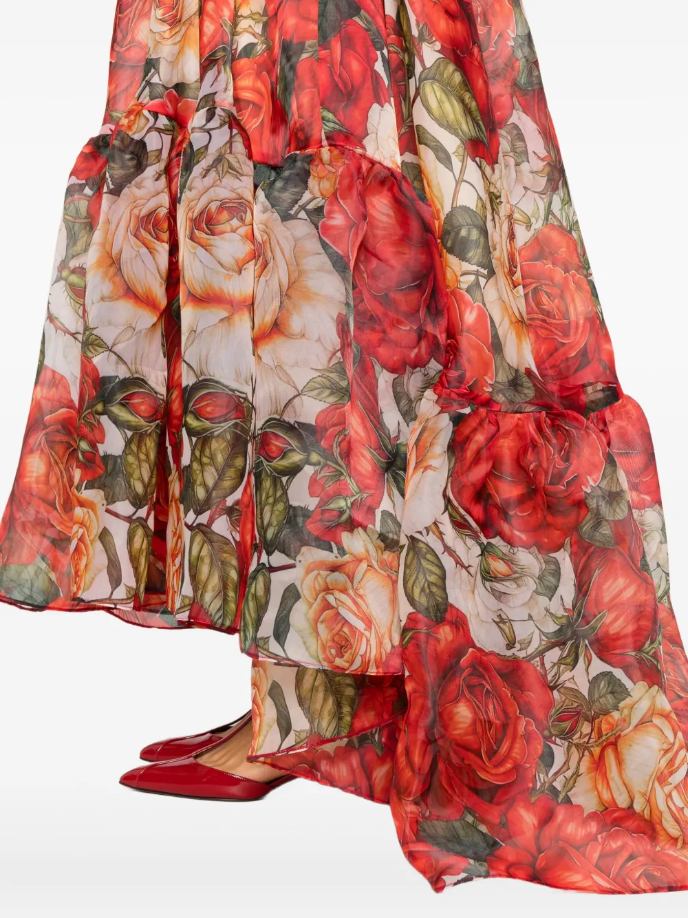 Miau By Clara Rotescu Rosamund Maxi Dress In Red