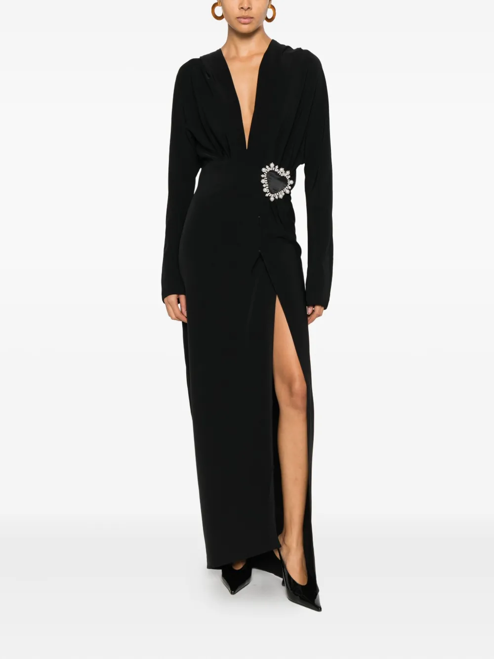 MIAU by Clara Rotescu Indie maxi-jurk - Zwart