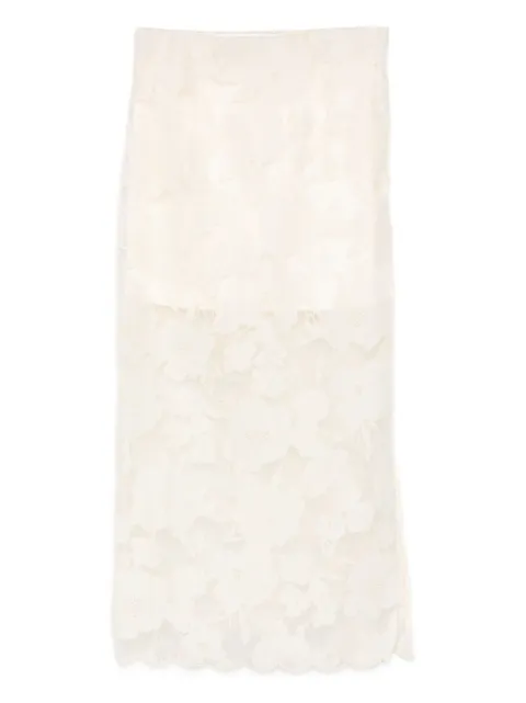 MALINA floral scalloped skirt