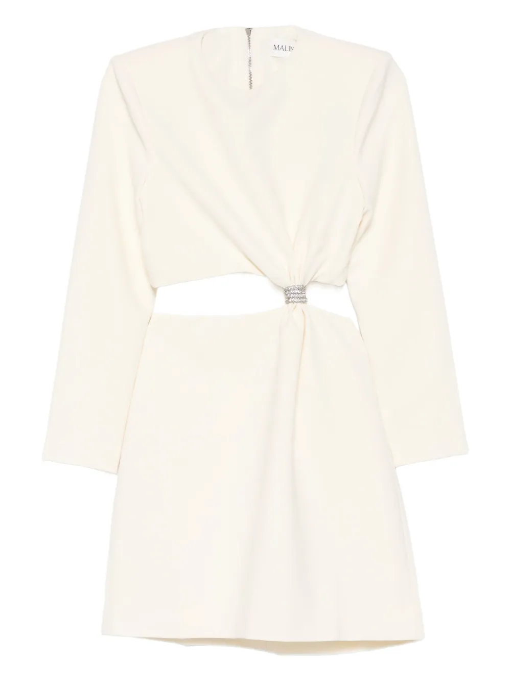 MALINA Verfraaide jurk met uitgesneden details Beige