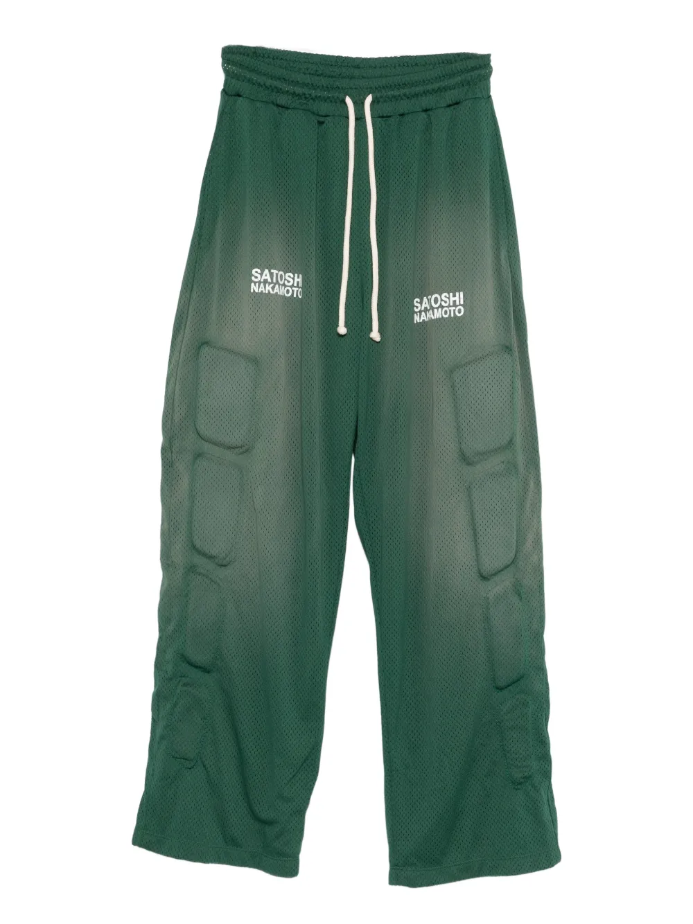 SATOSHI NAKAMOTO logo-detail track pants - Verde