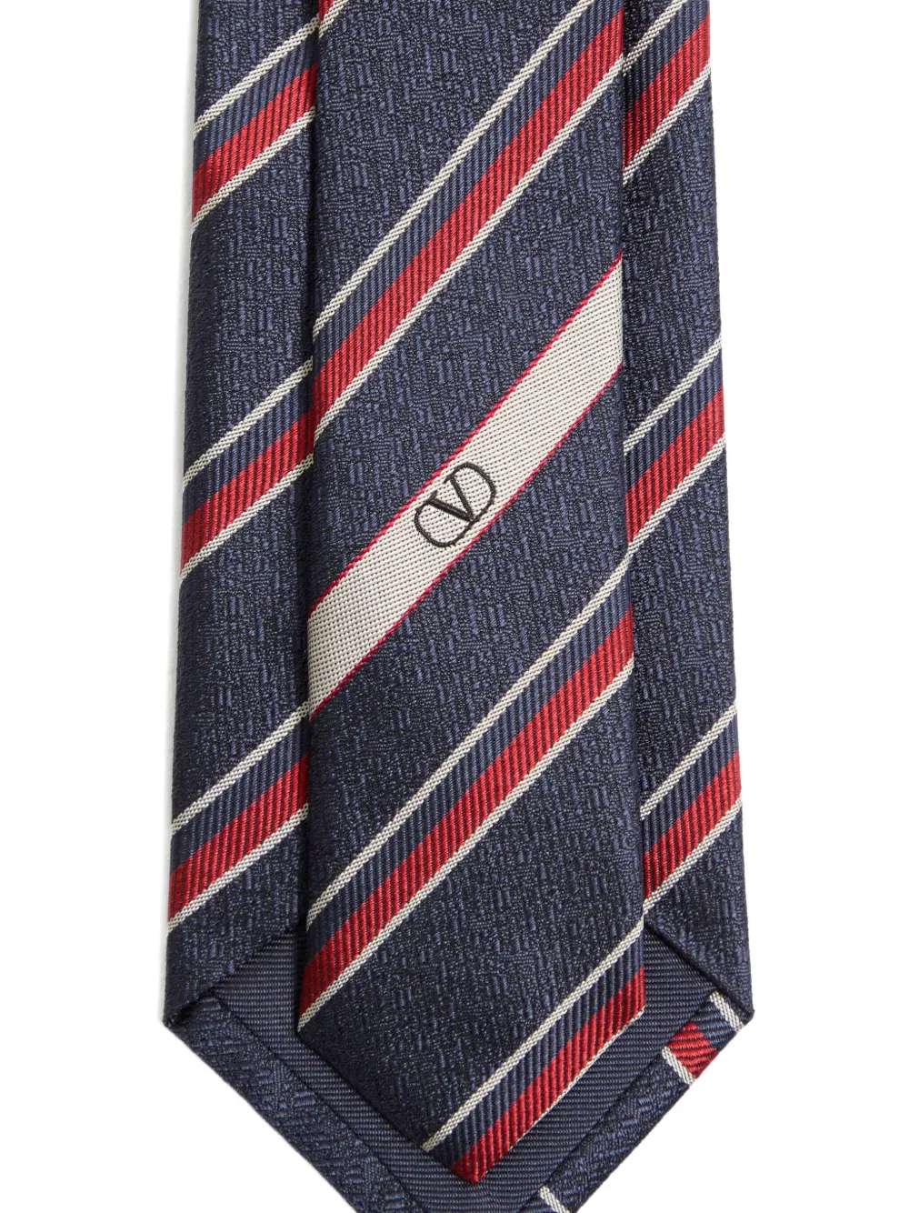 Valentino Garavani Zijden stropdas met jacquard Blauw