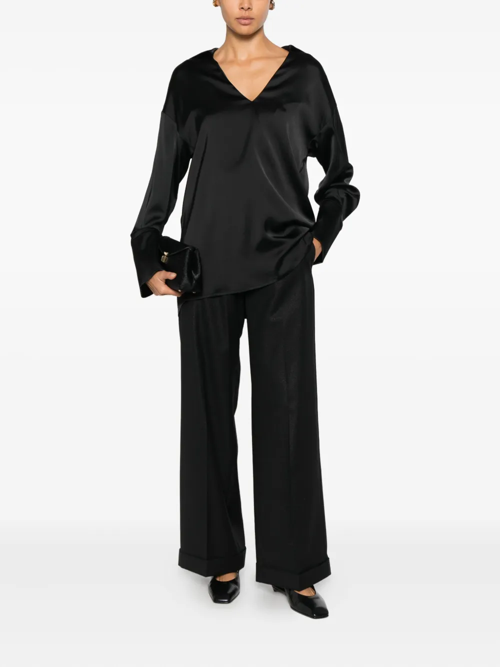 LUIGI BIANCHI MANTOVA glitter-embellishment tailored trousers | Slacks | Image 2