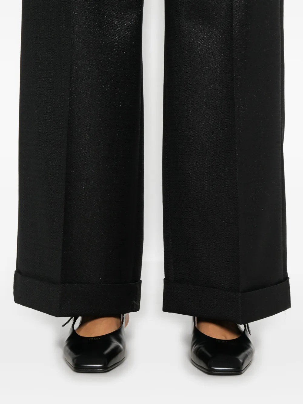 Luigi Bianchi Mantova Glitter-embellishment Tailored Trousers In Black