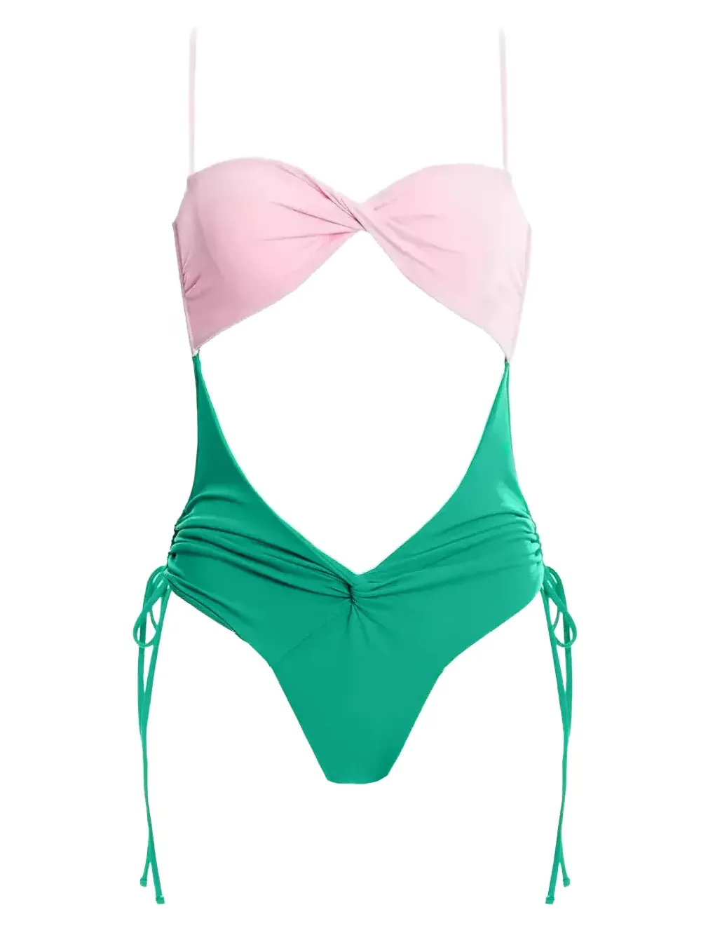 Agua Bendita cutout tie swimsuit - Verde