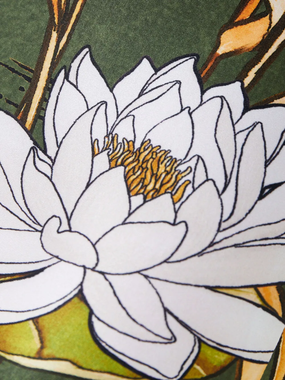 Agua Bendita Floral-print Wide-strap Tulipa Swimsuit In White