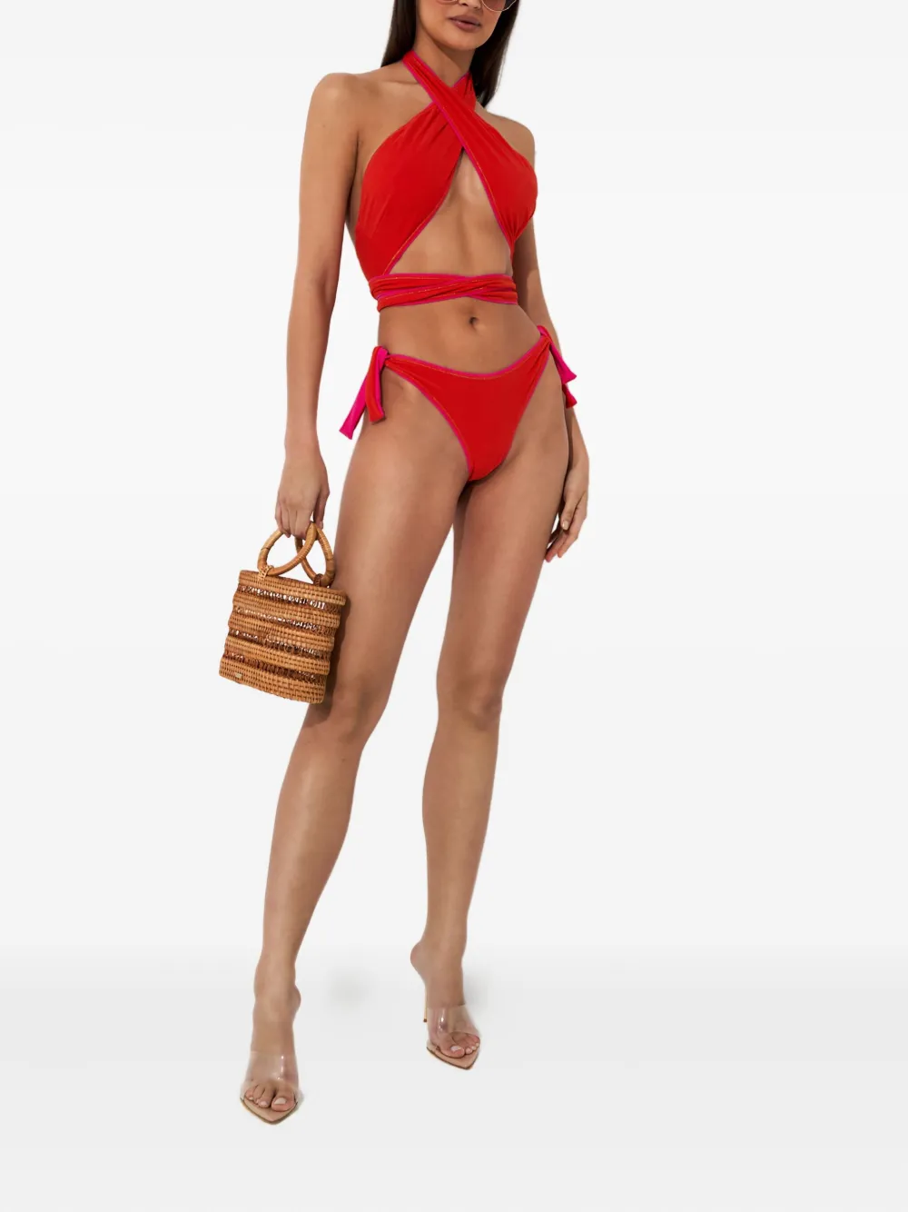 Reina Olga Halter Tie Showhorse Bikini In Red