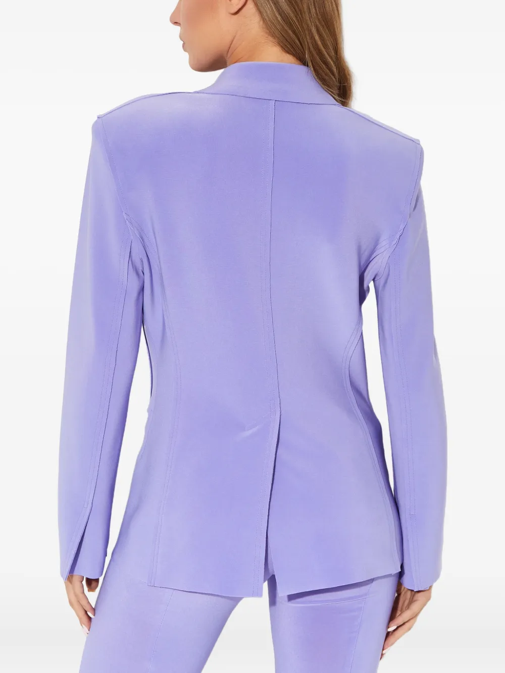 Norma Kamali Blazer met enkele rij knopen Paars