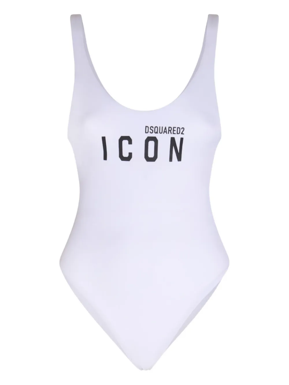 DSQUARED2 logo-print swimsuit - ホワイト