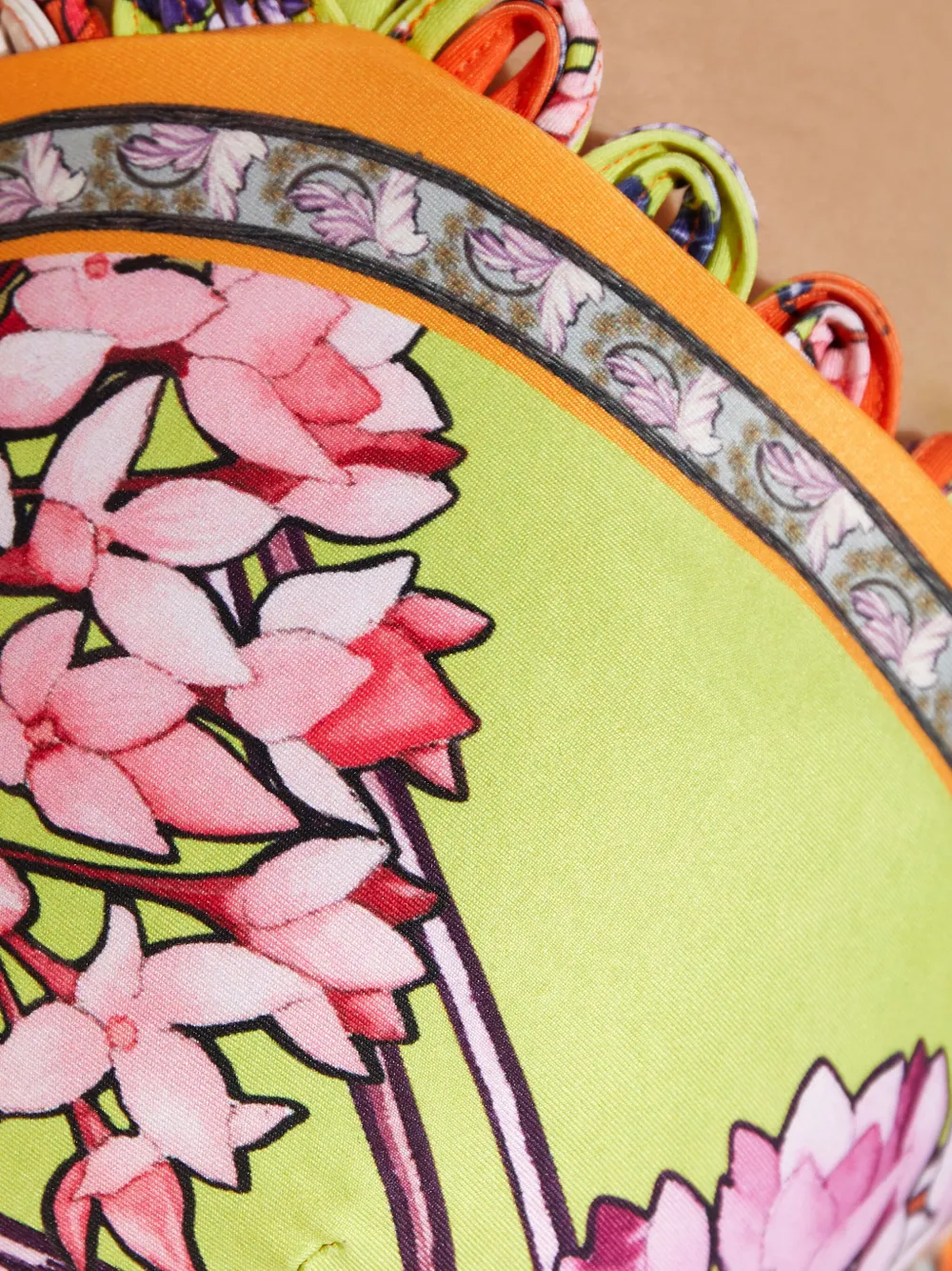 Agua Bendita Floral Piper Bikini Top In Multi