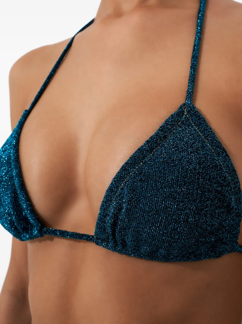 Reina Olga Guia bikini met metallic-effect Blauw