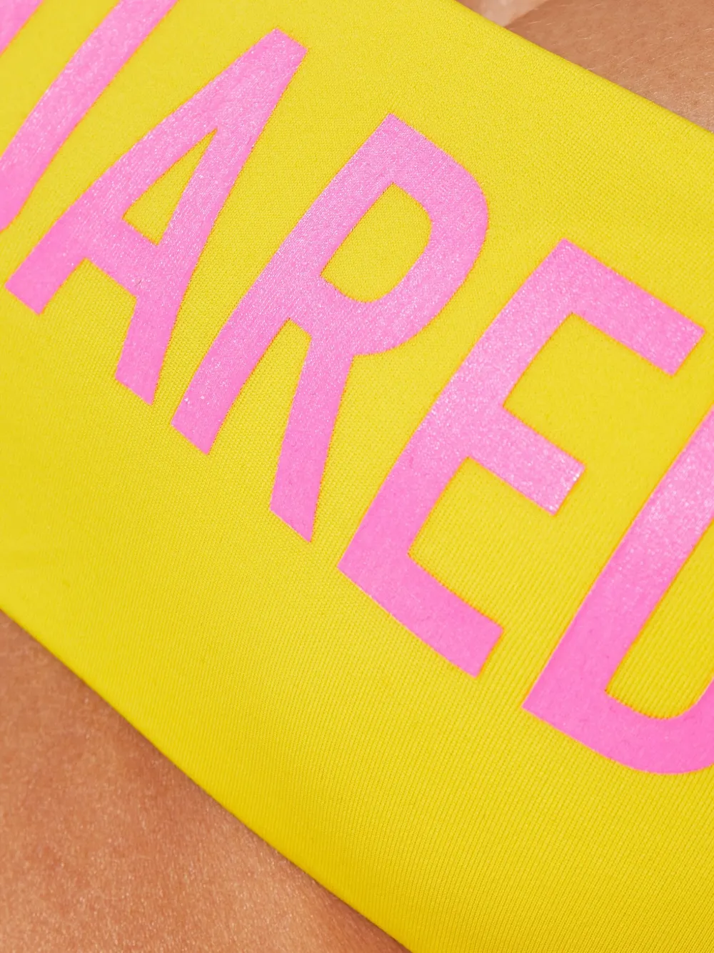 Dsquared2 Logo Bandeau Bikini Top In Yellow