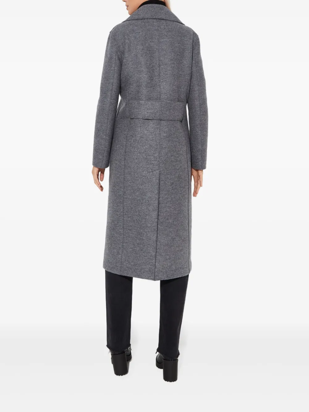 Harris Wharf London Double-breasted Coat In Gray