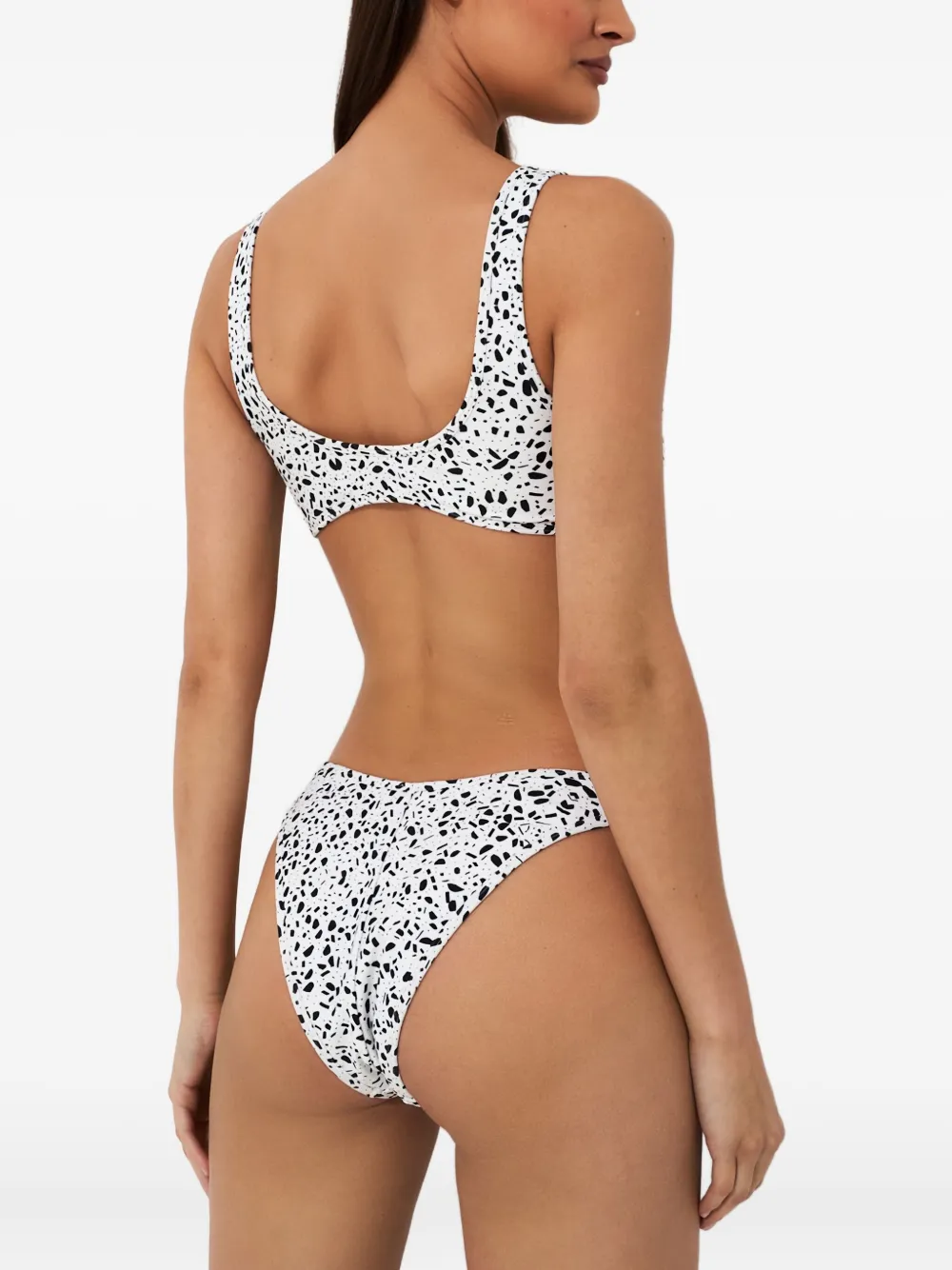 Reina Olga Coolio Dotted Bikini Set In White