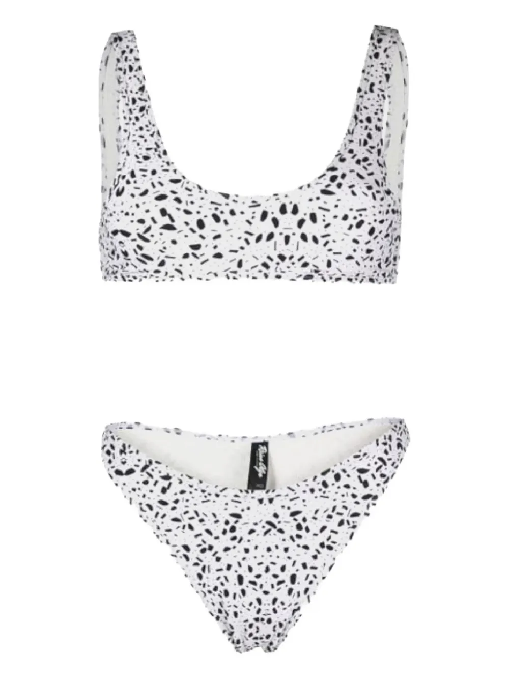 Reina Olga Coolio Dotted Bikini Set In White