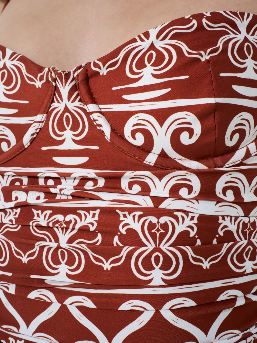 Agua By Agua Bendita Rabano Patterned Swimsuit In Brown