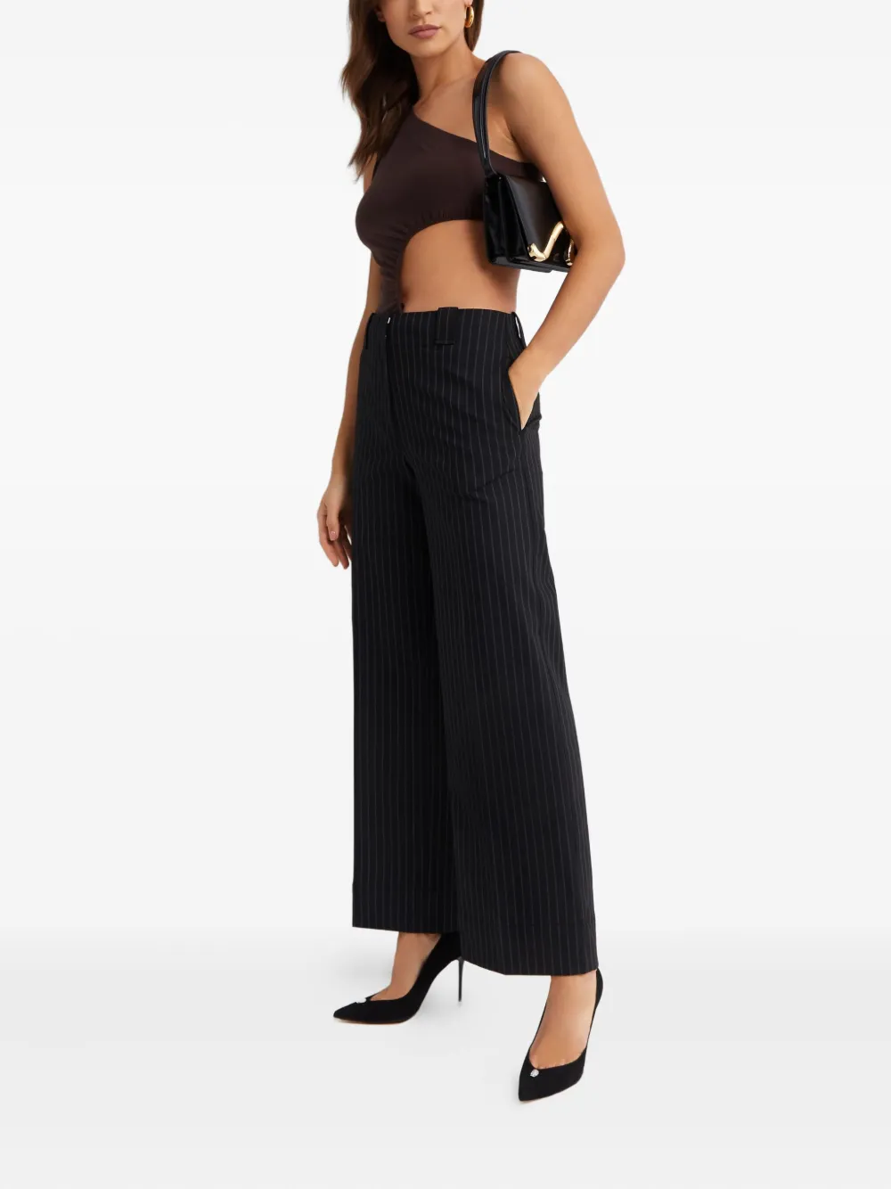 Norma Kamali Mio Sunburst One-shoulder Cut-out Swimsuit In Multi