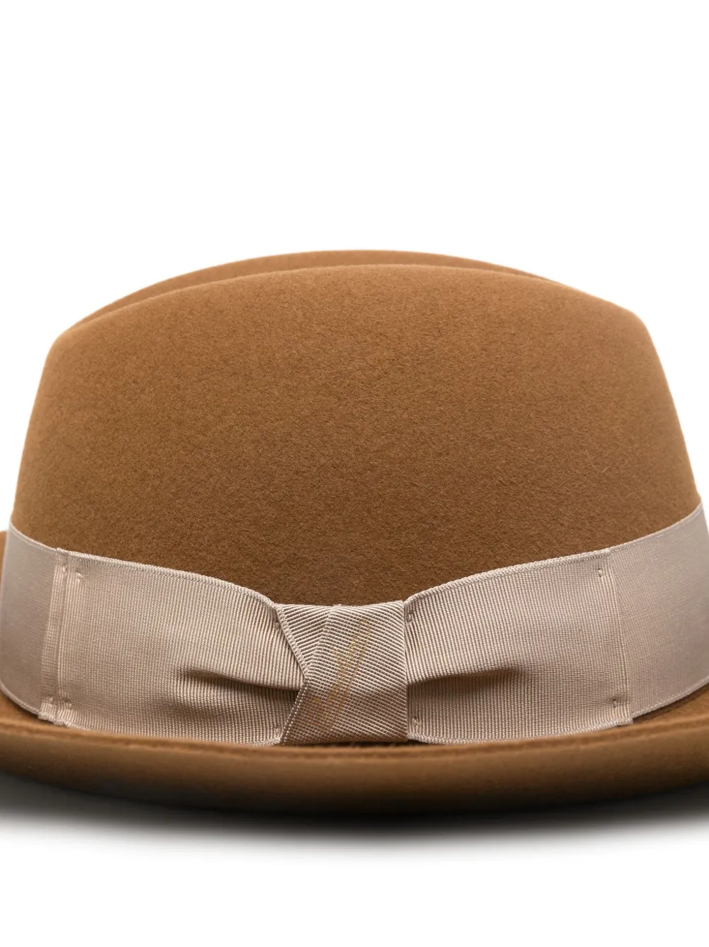 Borsalino Claudette Ribbon Band Hat In Brown
