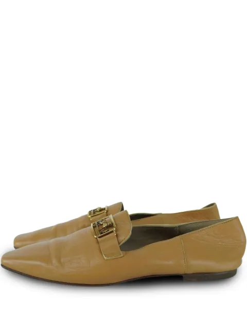 Hermès Pre-Owned Time horse-embellishment leather loafers