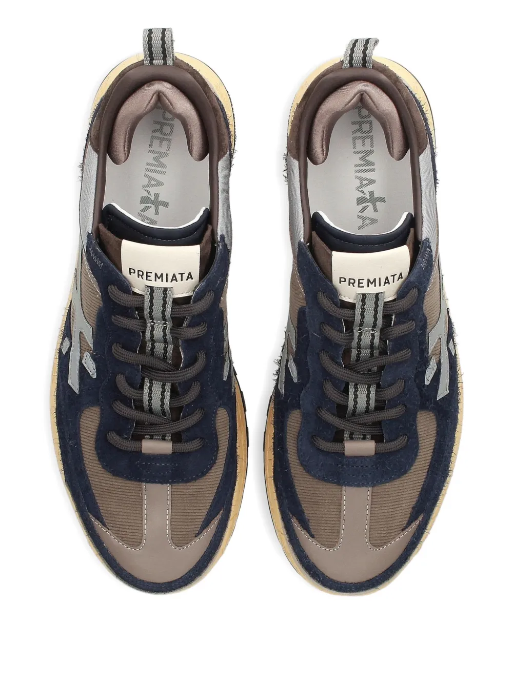 Premiata Nous sneakers met logopatch Blauw