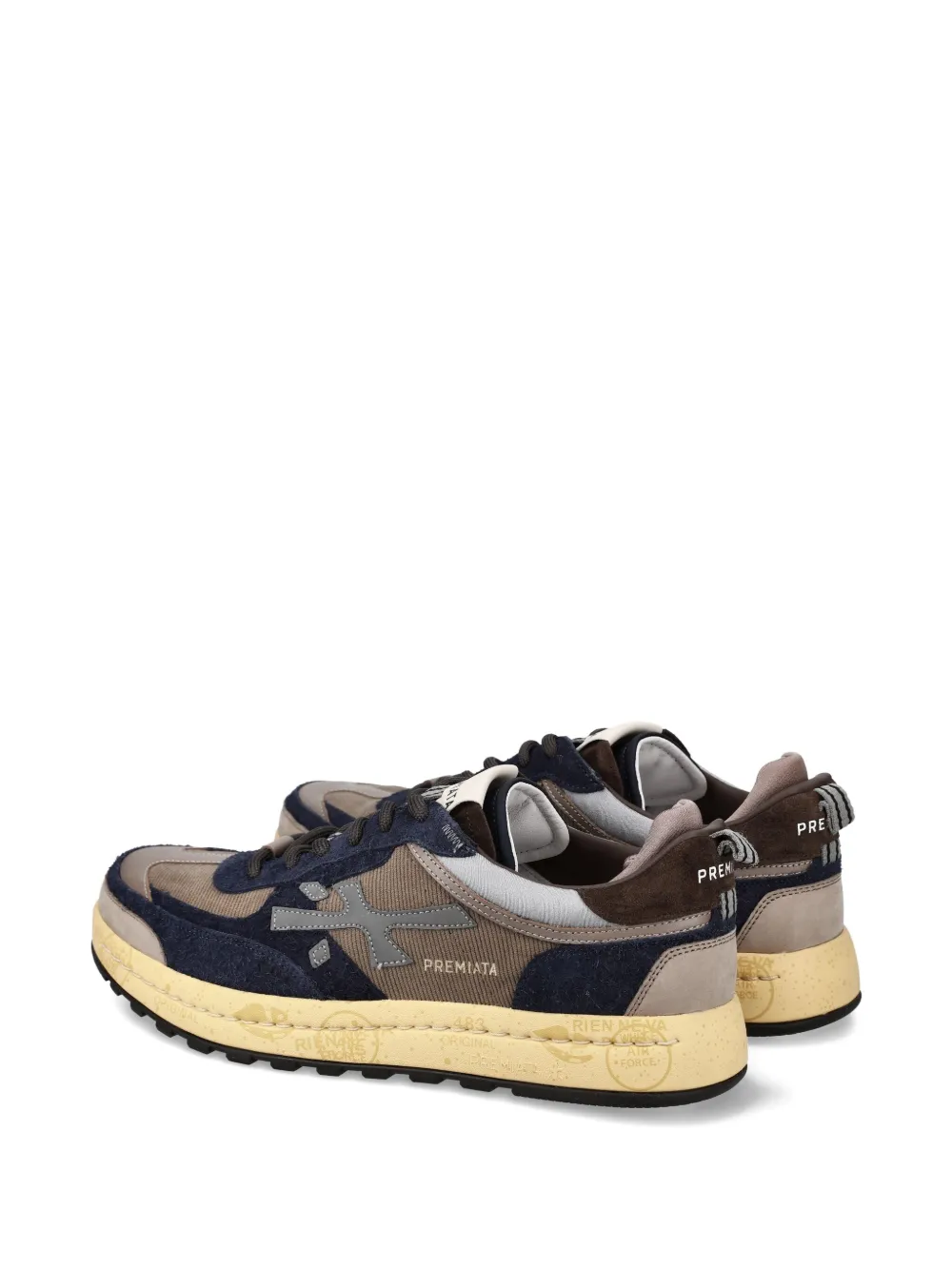 Premiata Nous sneakers met logopatch Blauw