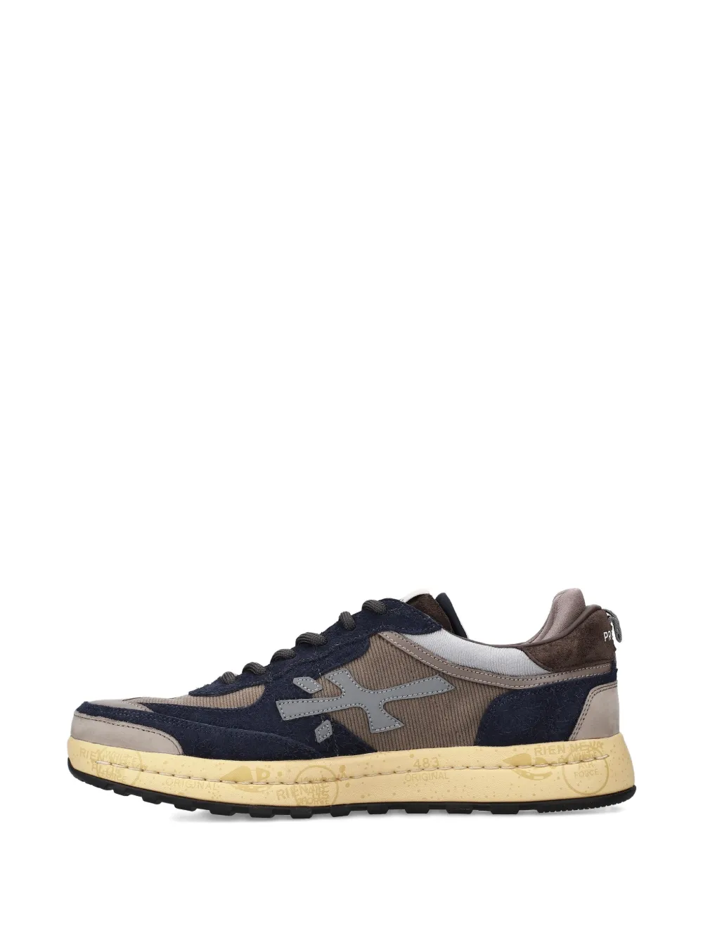 Premiata Nous sneakers met logopatch Blauw