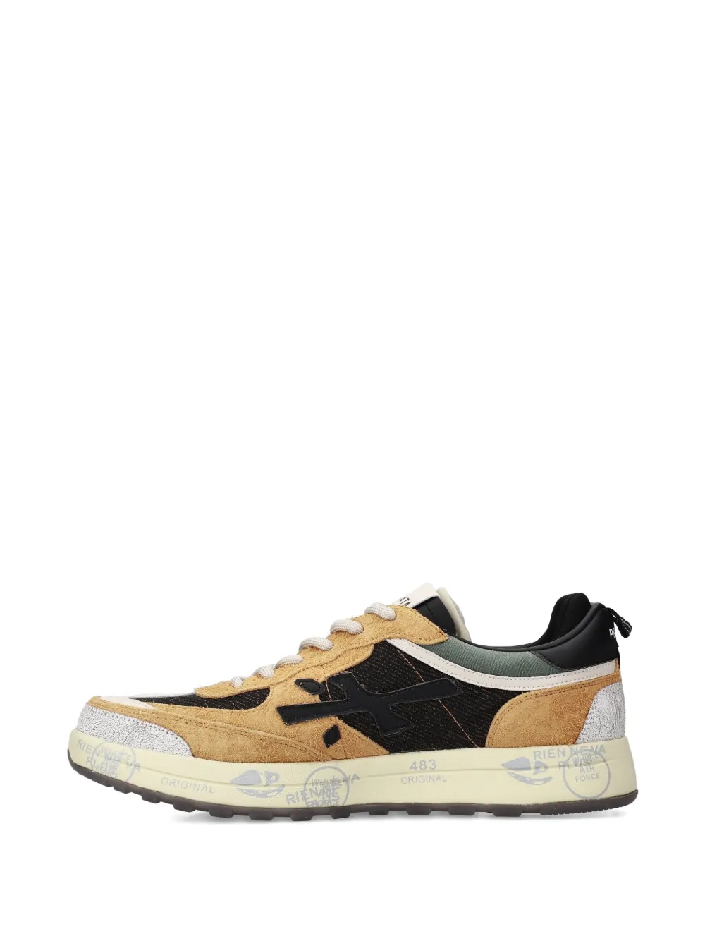 Premiata Nous sneakers met applicatie Bruin