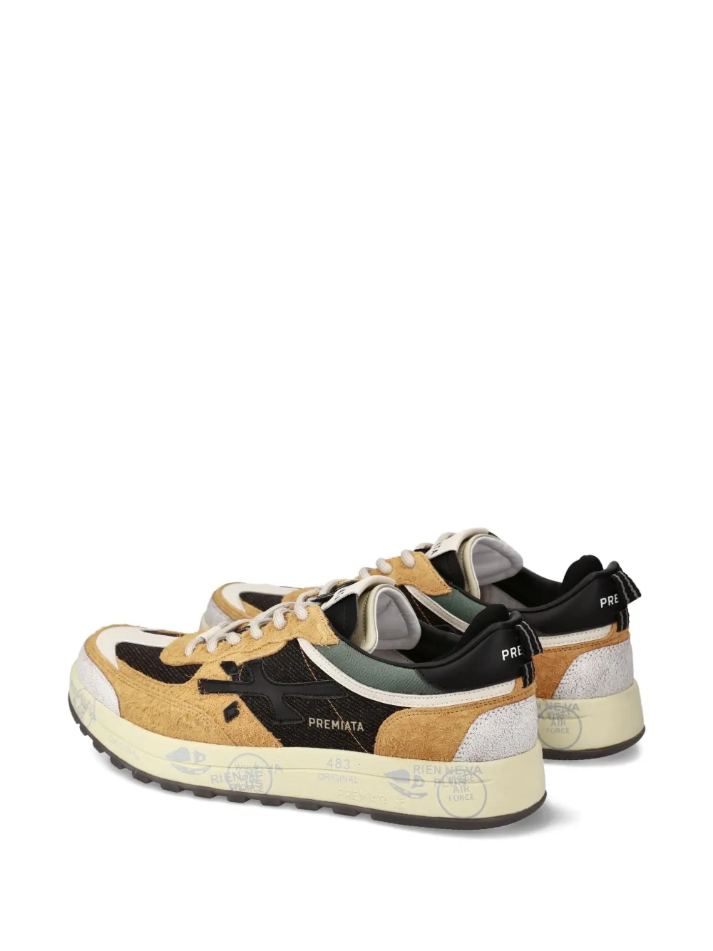 Premiata Nous sneakers met applicatie Bruin