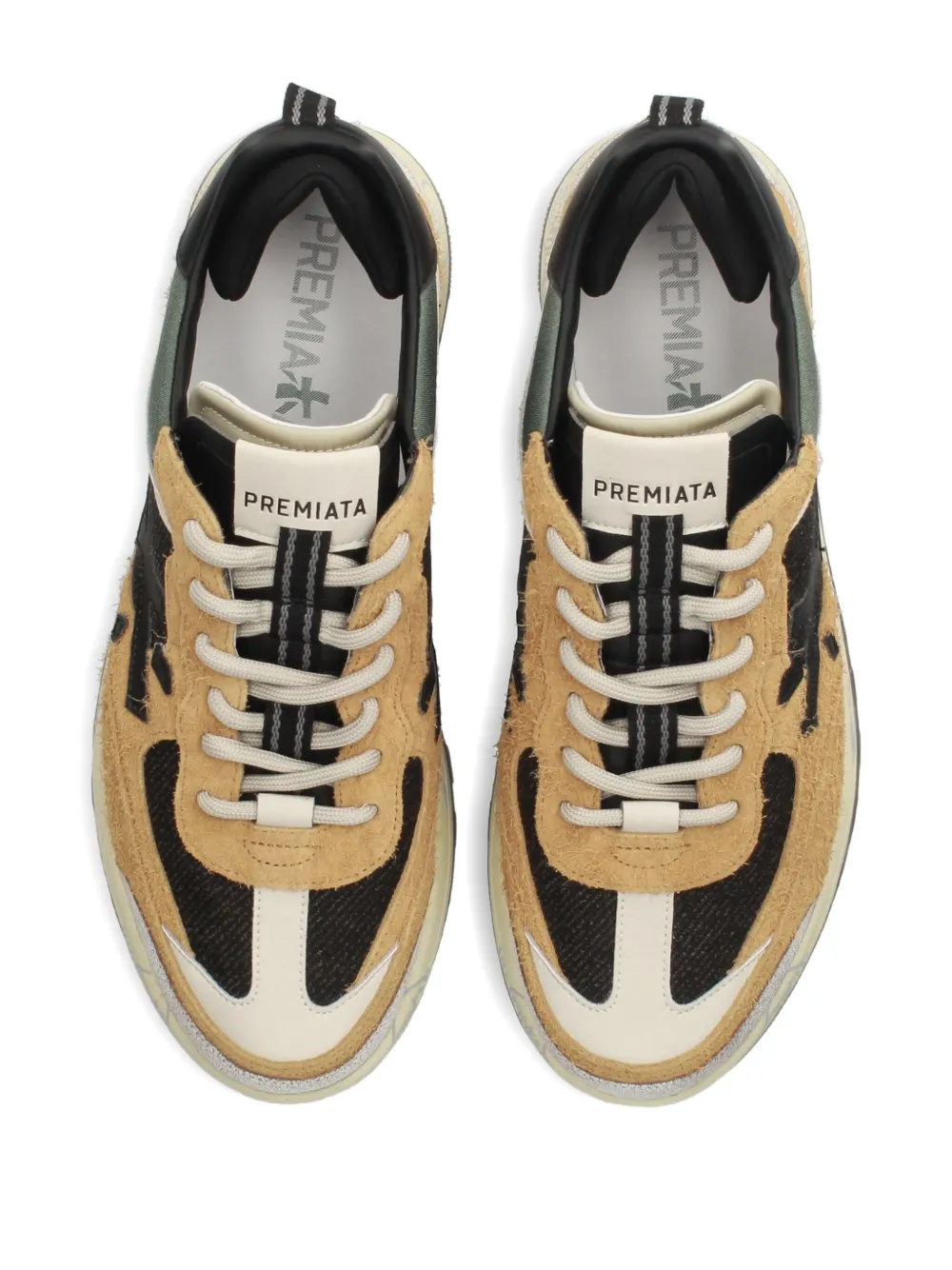 Premiata Nous sneakers met applicatie Bruin