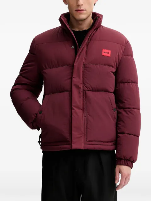 HUGO logo-patch puffer jacket