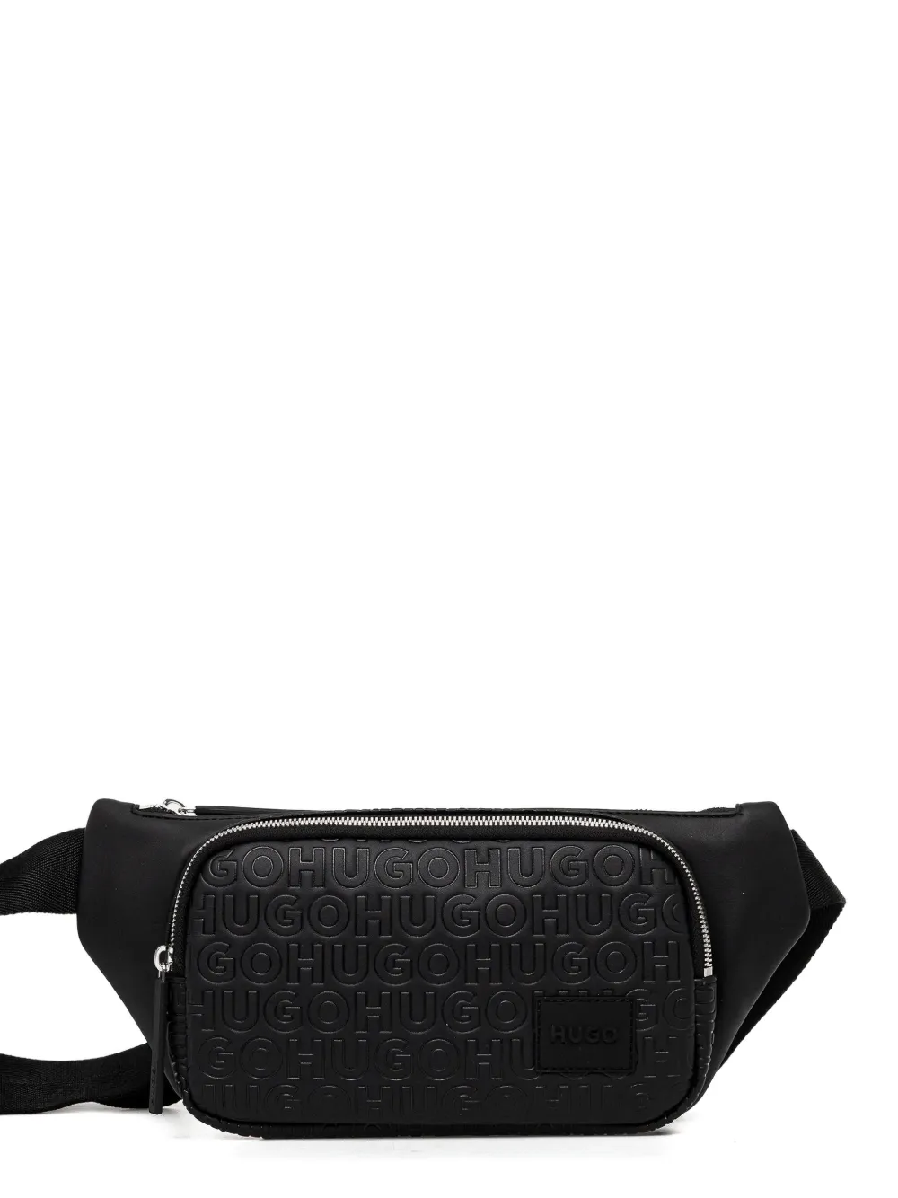 HUGO embossed zipped belt bag - Nero