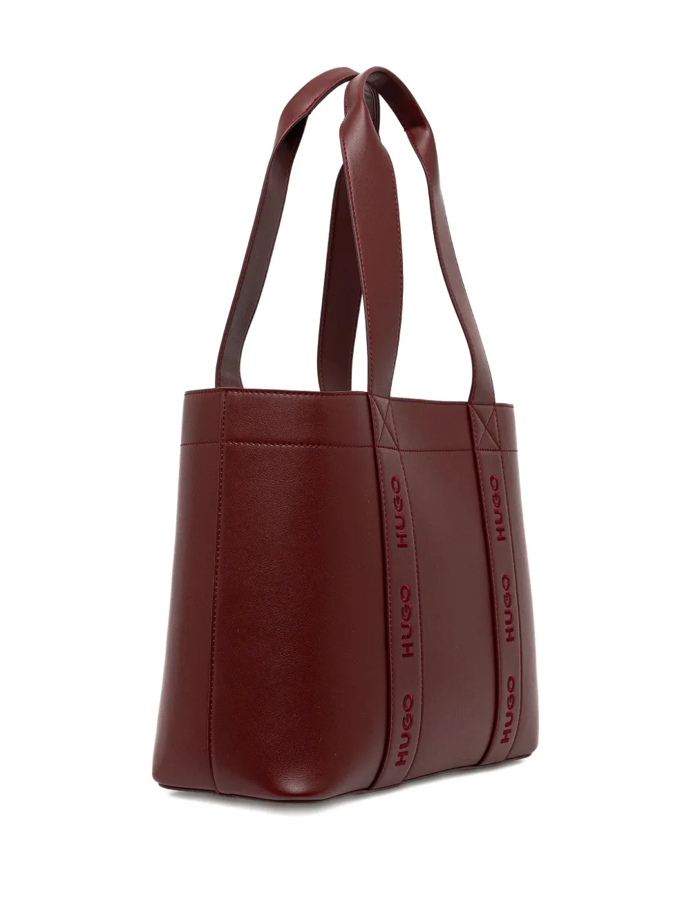 HUGO logo-embroidered tote bag - Rood