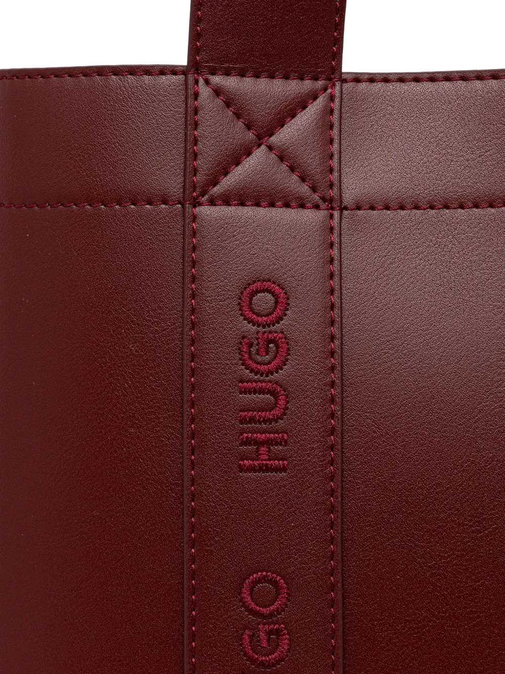 HUGO Shopper met geborduurd logo Rood